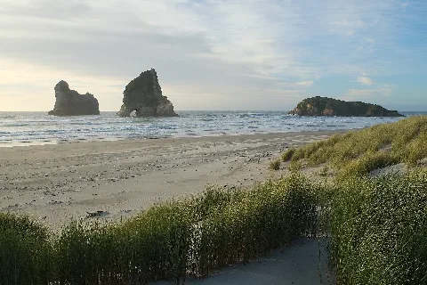 Wharariki Beach And Archway Islands