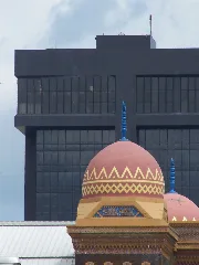 Abou Ben Adhem Shrine Mosque Roof, Against A Modern Building (Old Vs New)