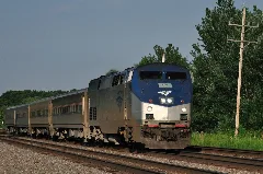 Amtrak Train No. 383 The Illinois Zephyr Pulled By Amtk 17