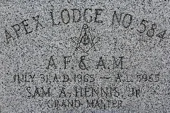 Apex Masonic Lodge Corner Stone