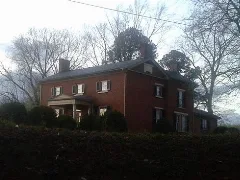Closeup View Of Morven, Cartersville, Virginia, At Dusk