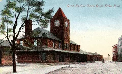 Great Northern Depot, Grand Forks, Nd Circa 1913