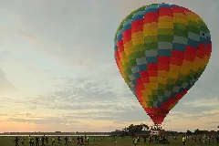 Hot Air Balloon Zk Oak Being Towed Into Position At Lift Off Levin