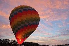 Hot Air Balloon Zk Oak Lit Up At Sunset At Lift Off Levin