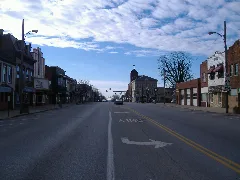 Looking South On High Street (Us Highway 62) In Hillsboro, Ohio