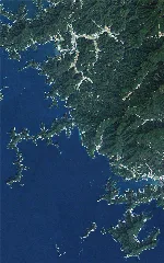 Satellite Image Of Ainan, Japan