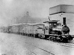 Steam Train At Grandchester Railway Station Queensland Ca. 1879