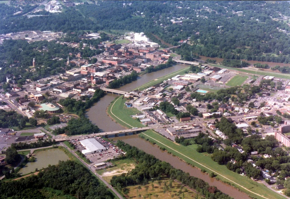 Aerial View Of Downtown Rome, Georgia