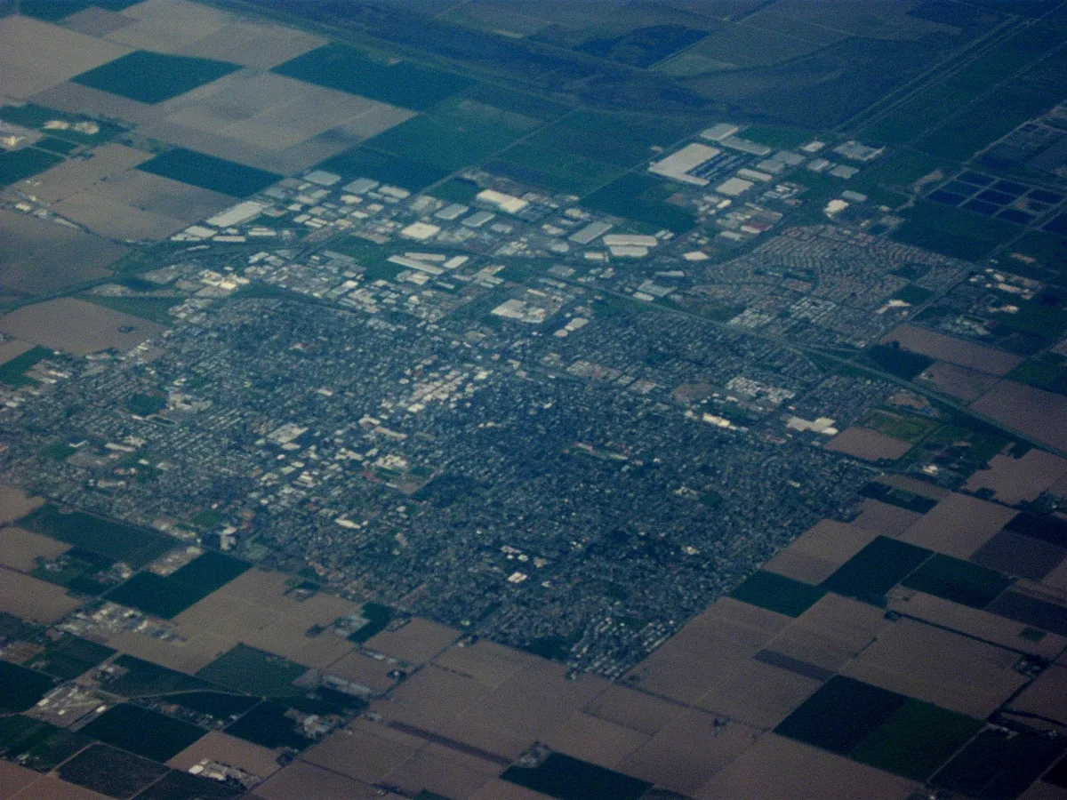 Aerial View Of Woodland, California