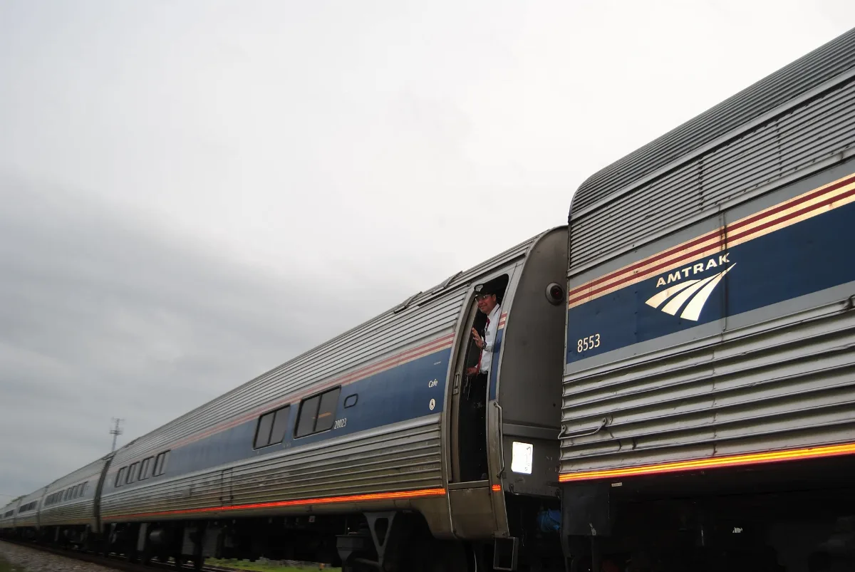 Amtrak Crescent Departing Picayune, April 2010