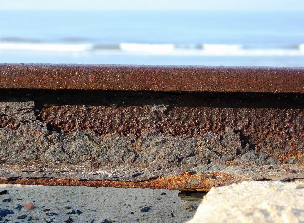 Beach Railway In Costa Da Caparica, Portugal