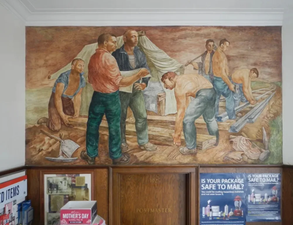 Chillicothe, Il Post Office Mural, "Rail Roading" By Arthur H. Lidov