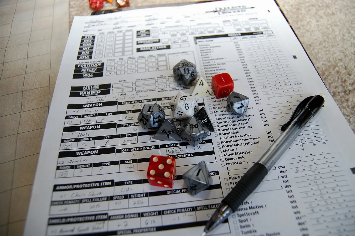 Dice And Character Sheet (3419936702)