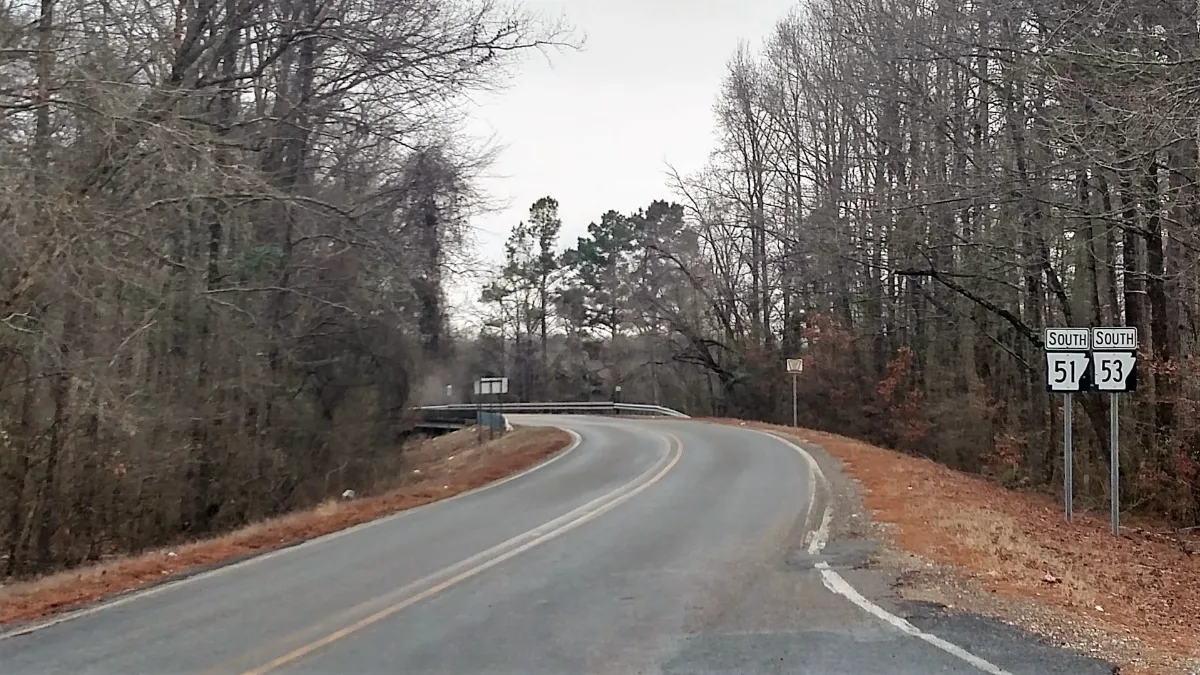 Highway 51 And Highway 53 In Clark County, Arkansas