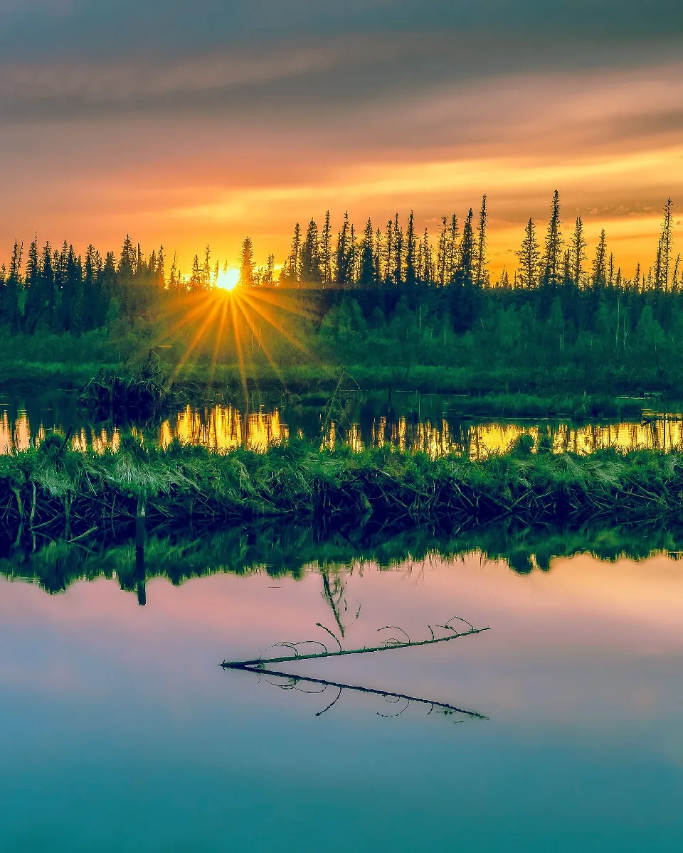 Sunset At Fort Mcmurray