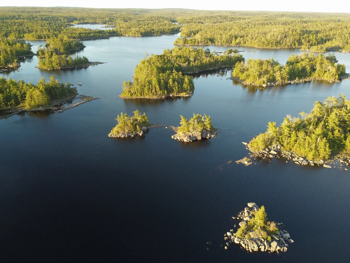 Tangier Grand Lake Aerial, Northern Islands, May 2024
